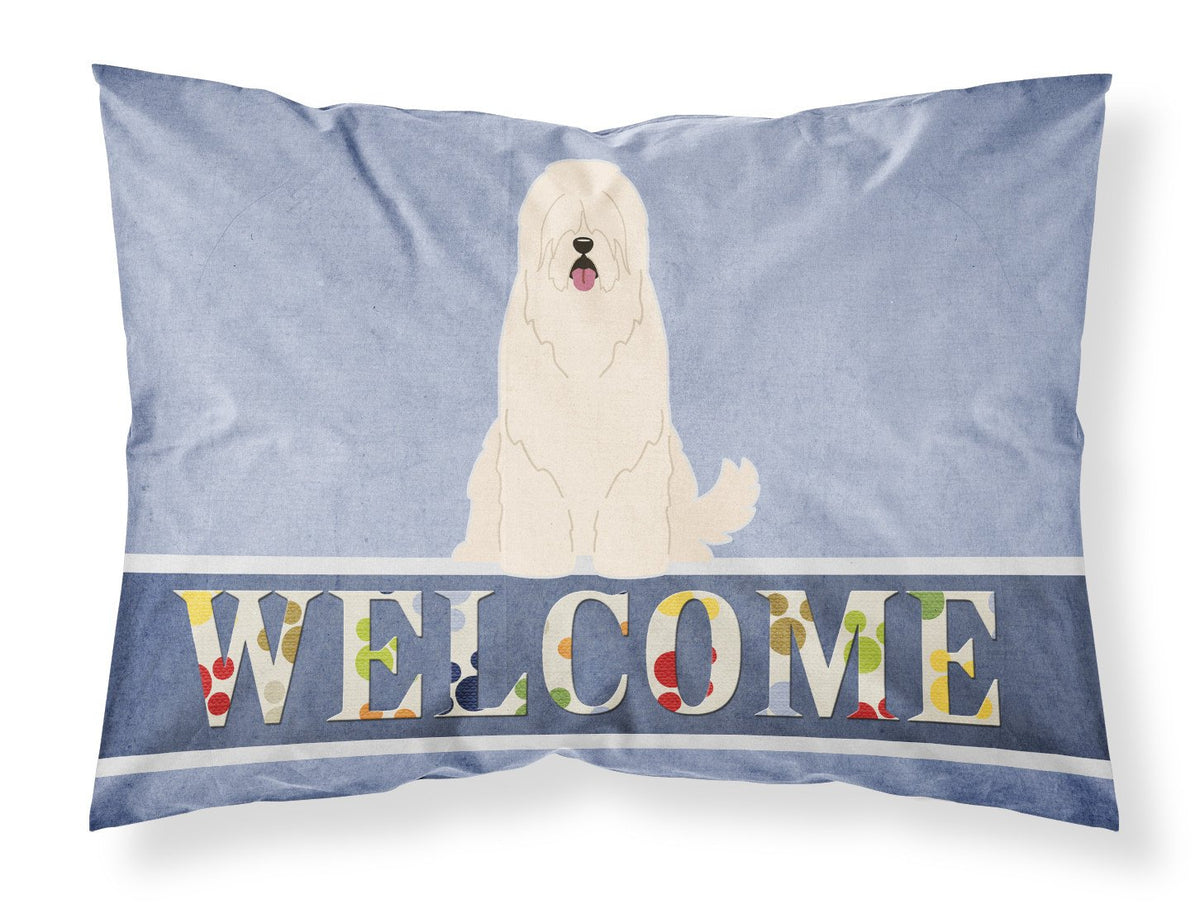 South Russian Sheepdog Welcome Fabric Standard Pillowcase BB5605PILLOWCASE by Caroline&#39;s Treasures