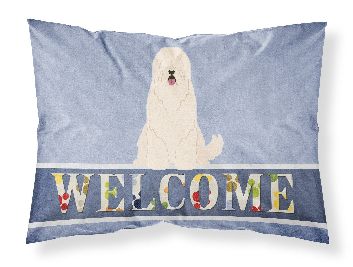 South Russian Sheepdog Welcome Fabric Standard Pillowcase BB5605PILLOWCASE by Caroline's Treasures