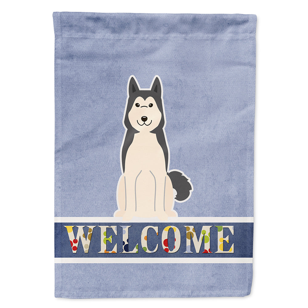 West Siberian Laika Spitz Welcome Flag Canvas House Size BB5606CHF
