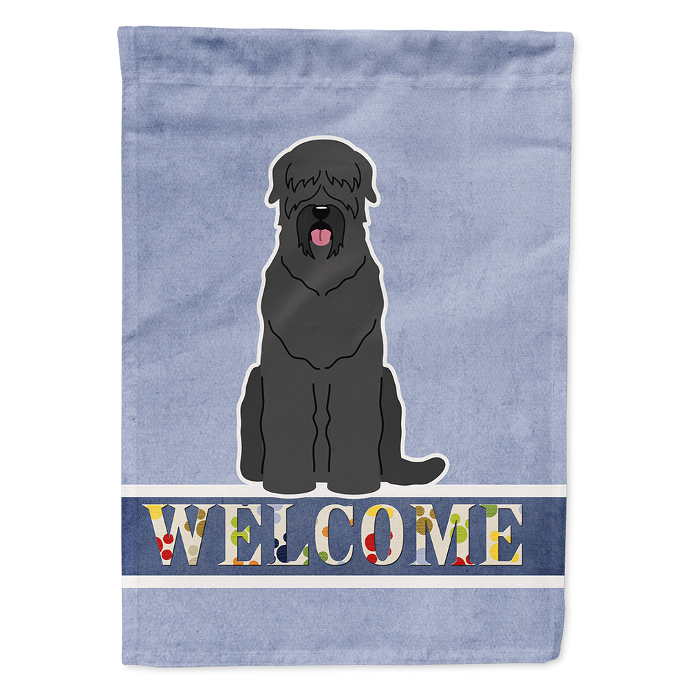 Black Russian Terrier Welcome Flag Canvas House Size BB5607CHF