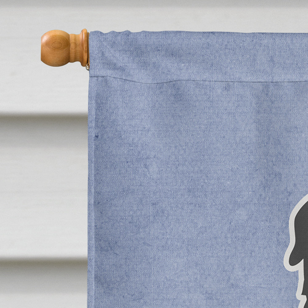 Black Russian Terrier Welcome Flag Canvas House Size BB5607CHF