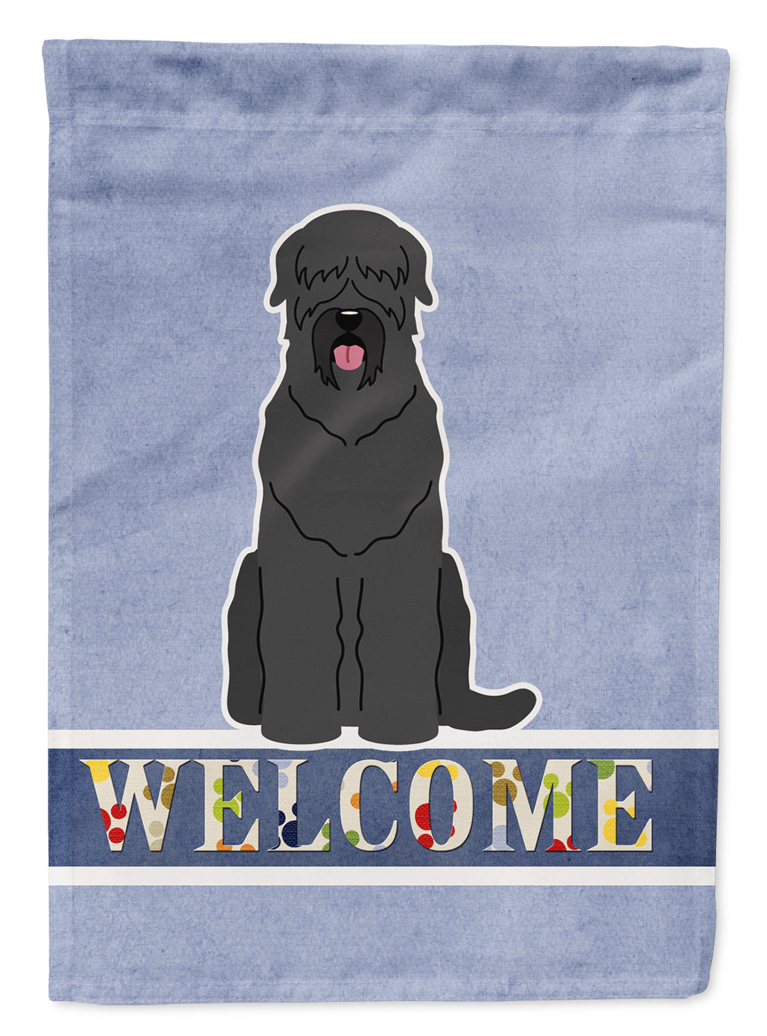 Black Russian Terrier Welcome Flag Garden Size BB5607GF  the-store.com.