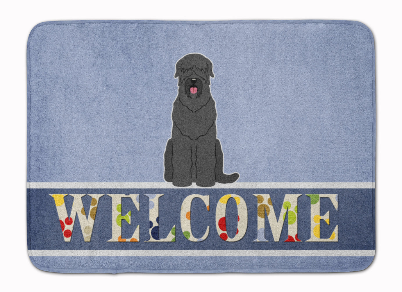 Black Russian Terrier Welcome Machine Washable Memory Foam Mat BB5607RUG - the-store.com