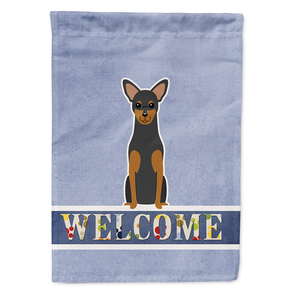Manchester Terrier Welcome Flag Canvas House Size BB5609CHF