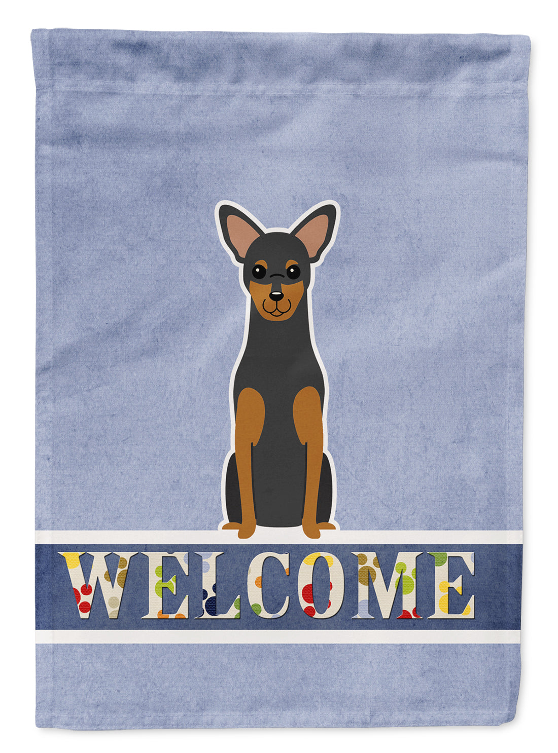 Manchester Terrier Welcome Flag Garden Size BB5609GF  the-store.com.