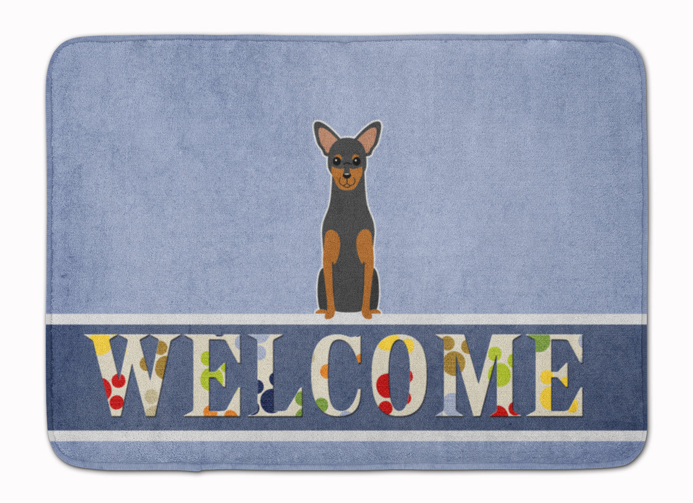 Manchester Terrier Welcome Machine Washable Memory Foam Mat BB5609RUG - the-store.com