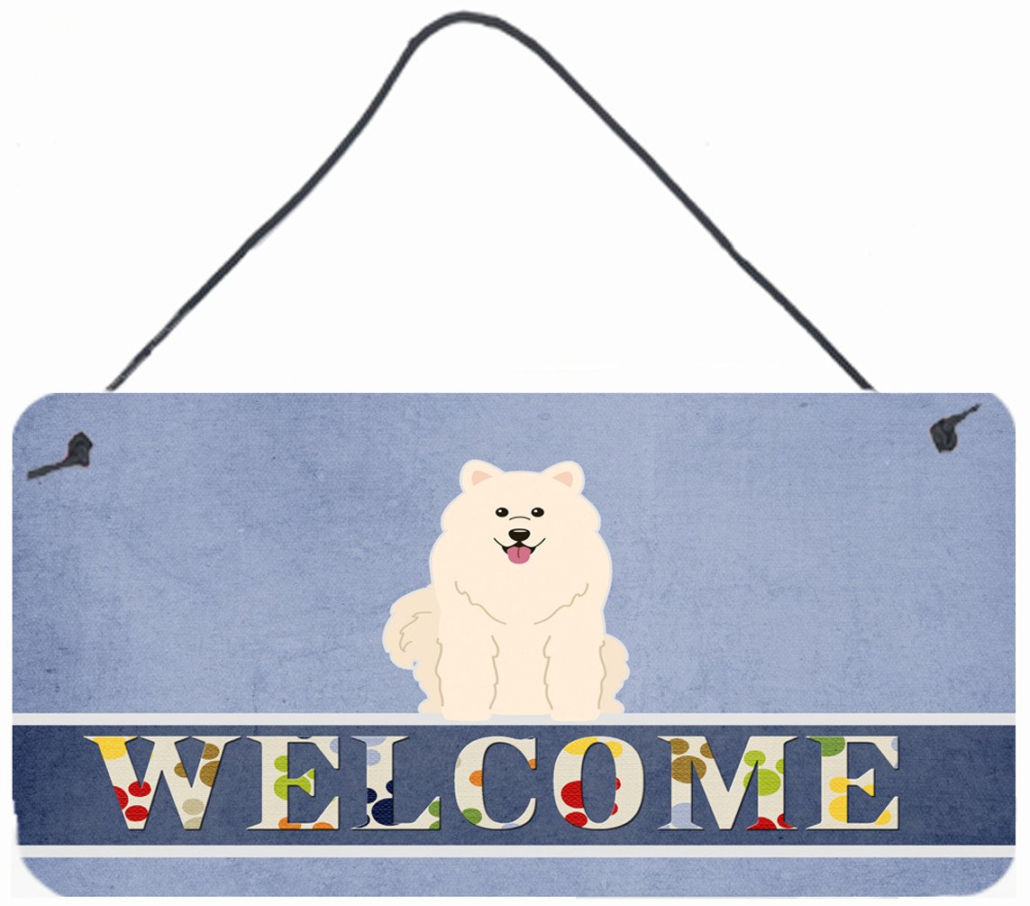 Samoyed Welcome Wall or Door Hanging Prints BB5611DS812 by Caroline&#39;s Treasures