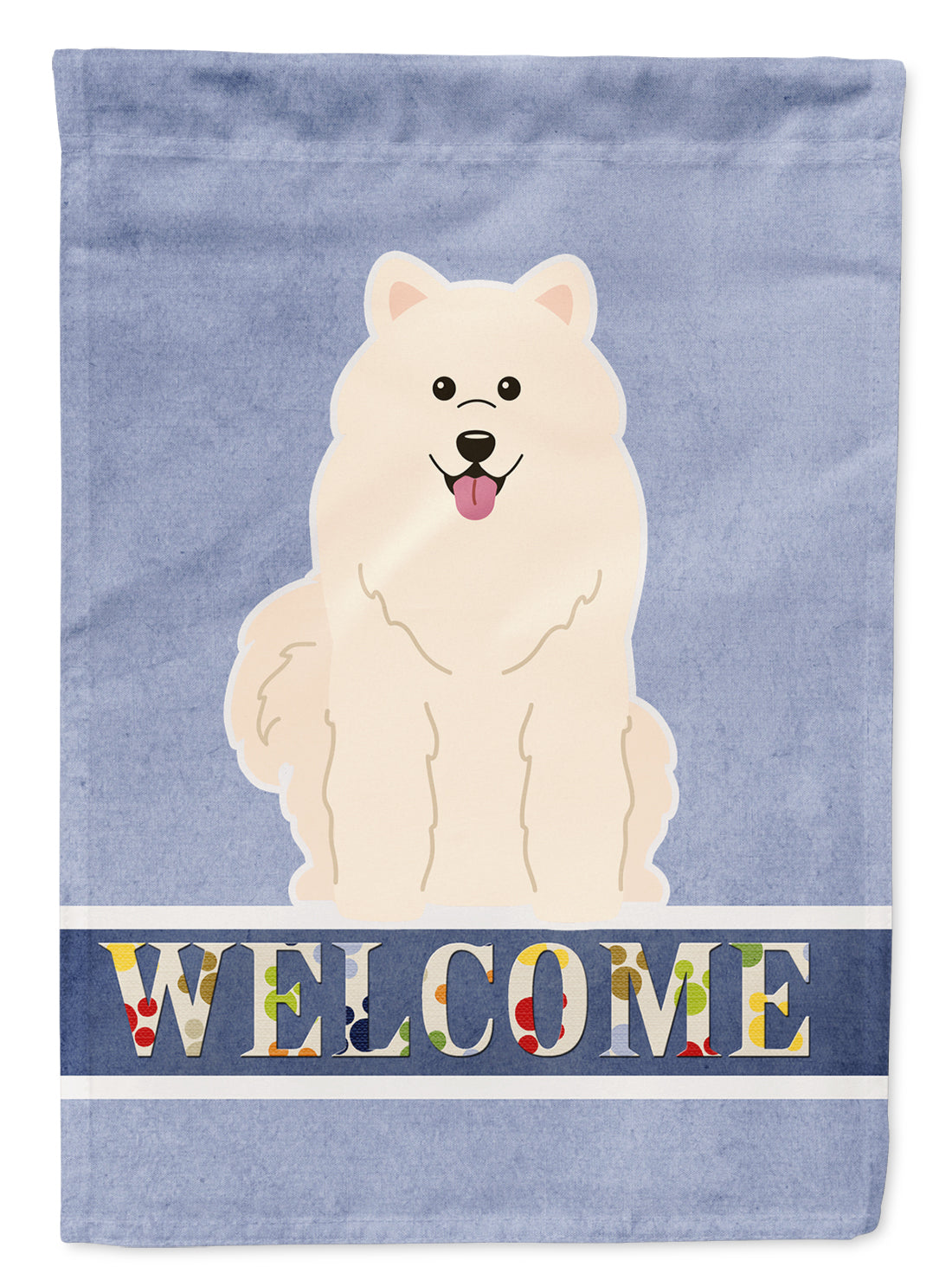 Samoyed Welcome Flag Garden Size BB5611GF  the-store.com.