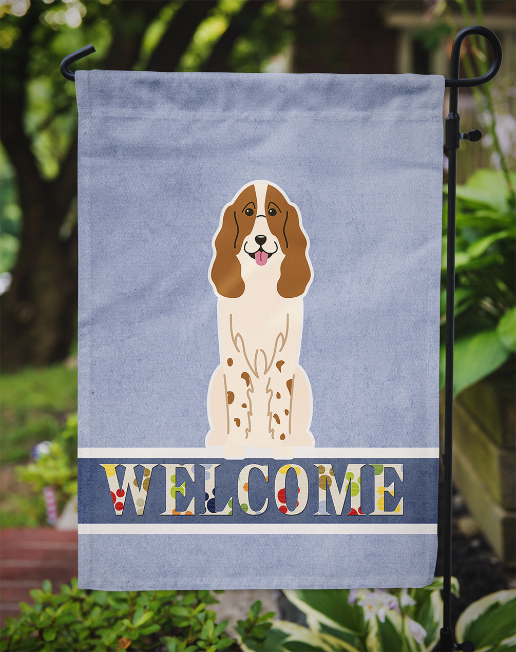 Russian Spaniel Welcome Flag Garden Size BB5612GF  the-store.com.