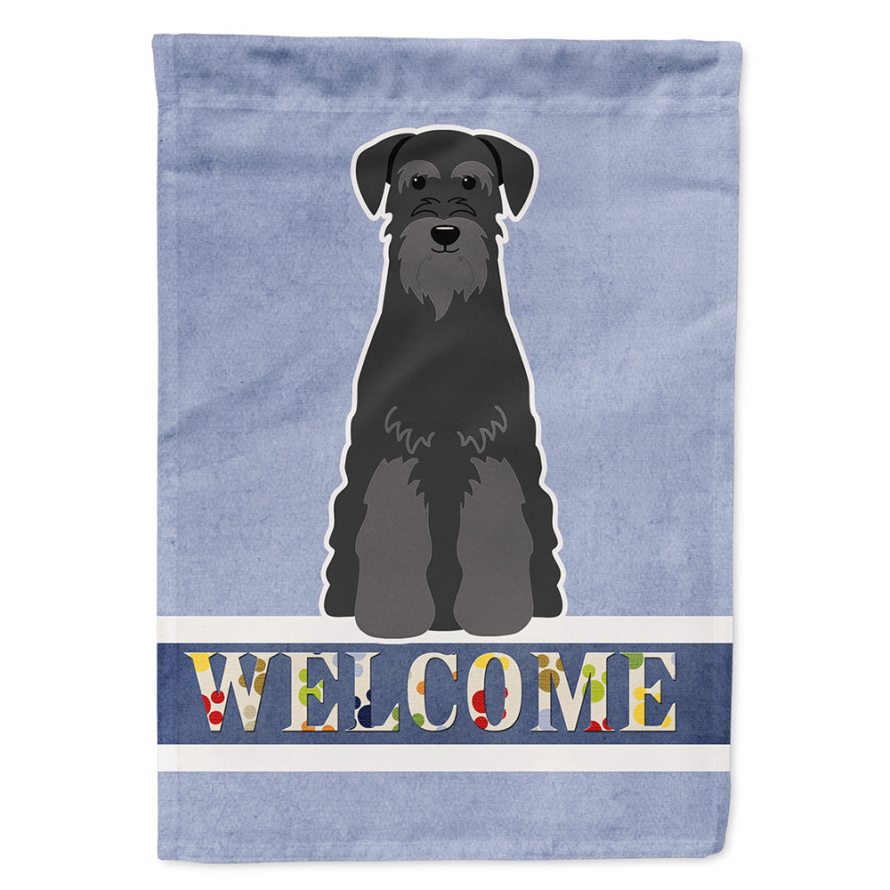 Standard Schnauzer Black Welcome Flag Canvas House Size BB5613CHF  the-store.com.