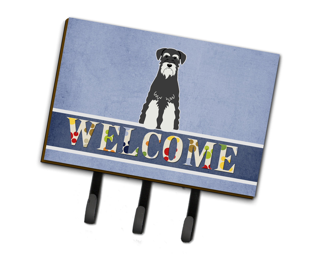 Standard Schnauzer Salt and Pepper Welcome Leash or Key Holder BB5614TH68  the-store.com.