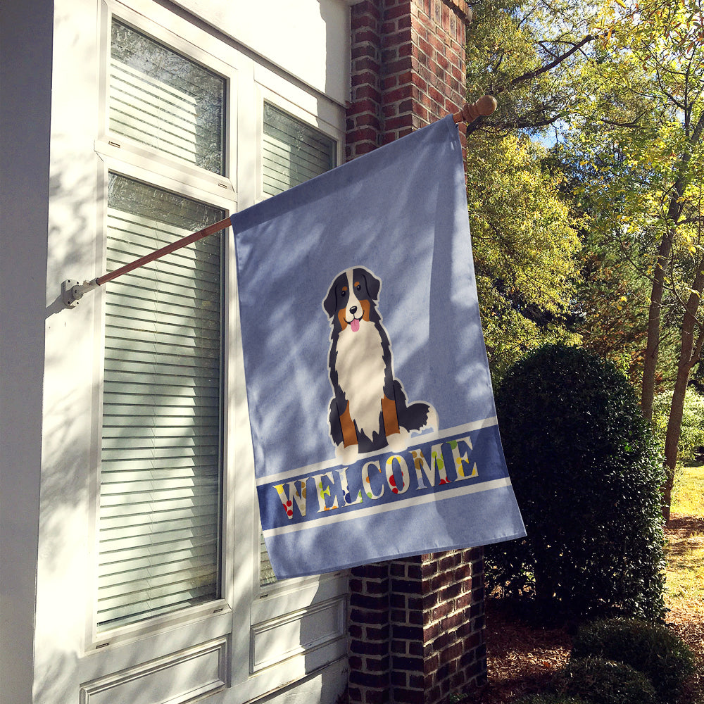 Bernese Mountain Dog Welcome Flag Canvas House Size BB5617CHF  the-store.com.