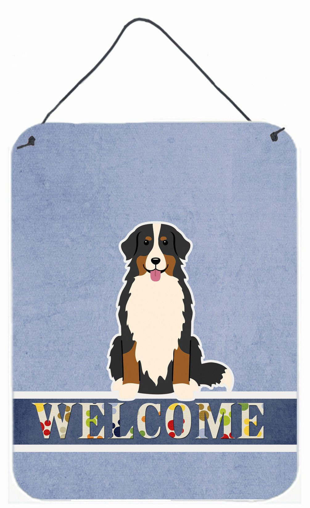 Bernese Mountain Dog Welcome Wall or Door Hanging Prints BB5617DS1216 by Caroline's Treasures