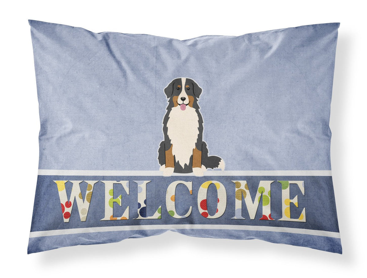 Bernese Mountain Dog Welcome Fabric Standard Pillowcase BB5617PILLOWCASE by Caroline&#39;s Treasures
