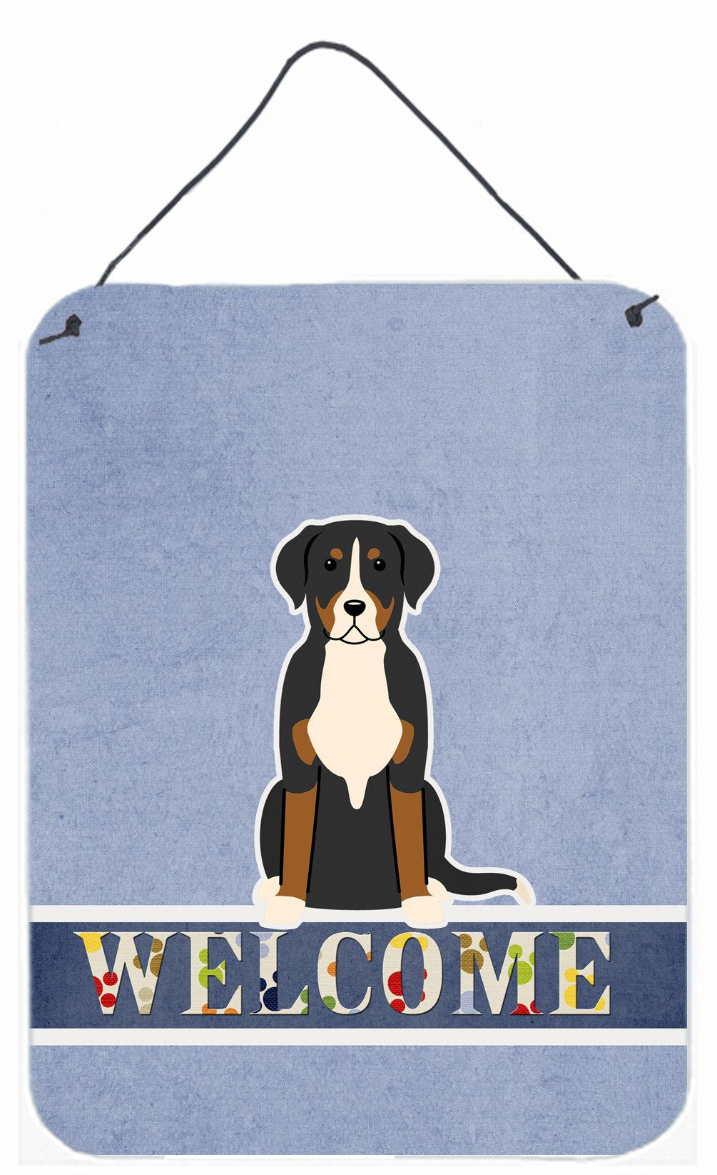Greater Swiss Mountain Dog Welcome Wall or Door Hanging Prints BB5618DS1216 by Caroline&#39;s Treasures