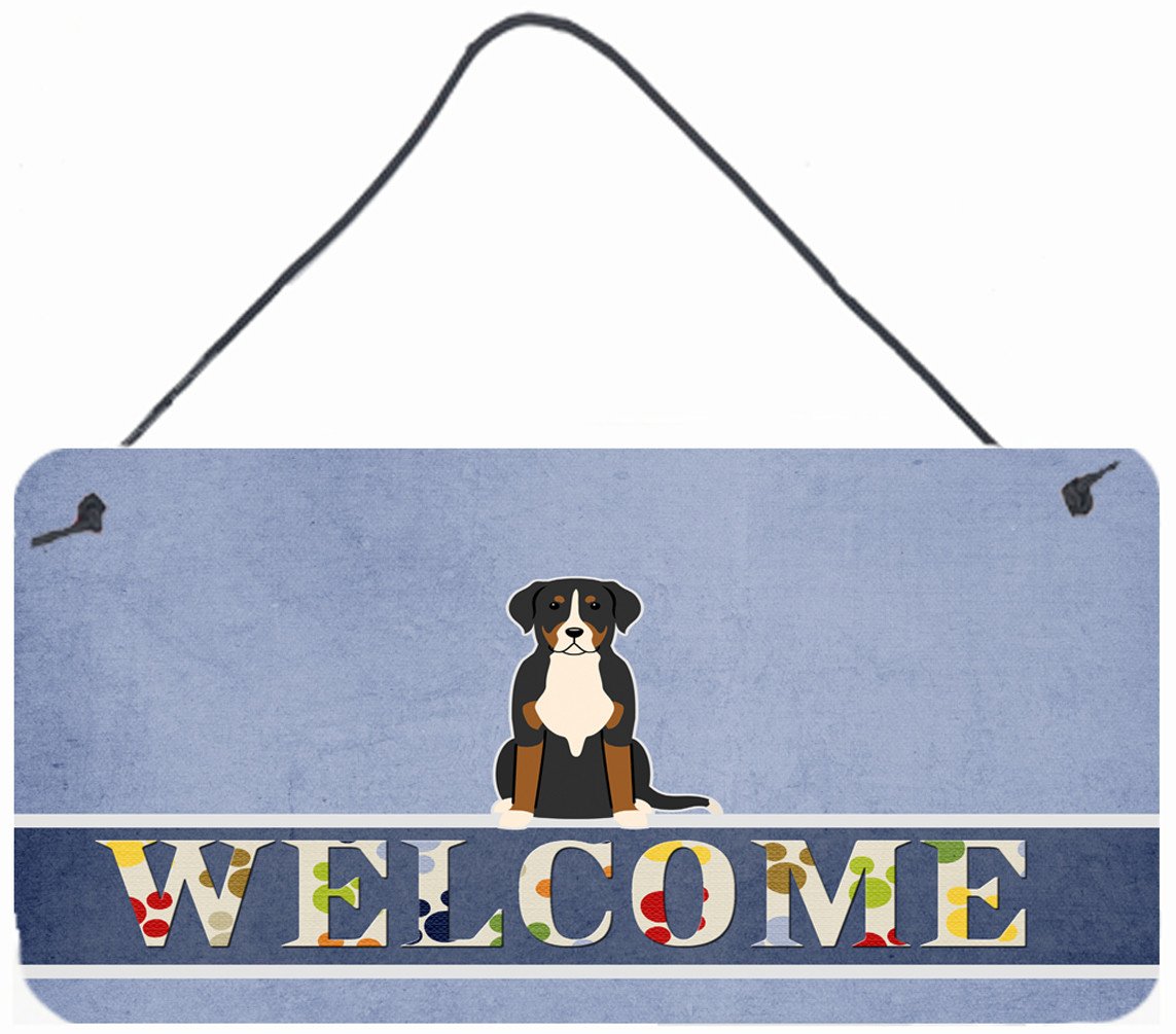 Greater Swiss Mountain Dog Welcome Wall or Door Hanging Prints BB5618DS812 by Caroline's Treasures