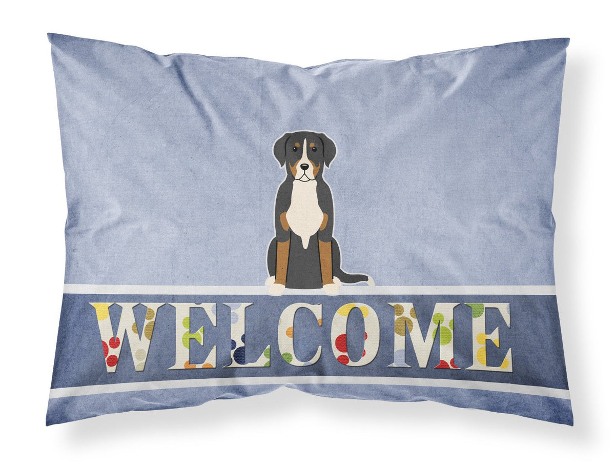 Greater Swiss Mountain Dog Welcome Fabric Standard Pillowcase BB5618PILLOWCASE by Caroline&#39;s Treasures
