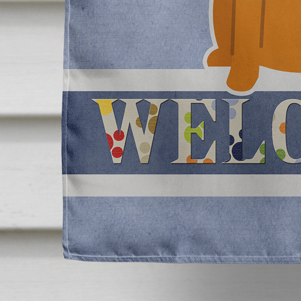 Border Terrier Welcome Flag Canvas House Size BB5620CHF  the-store.com.