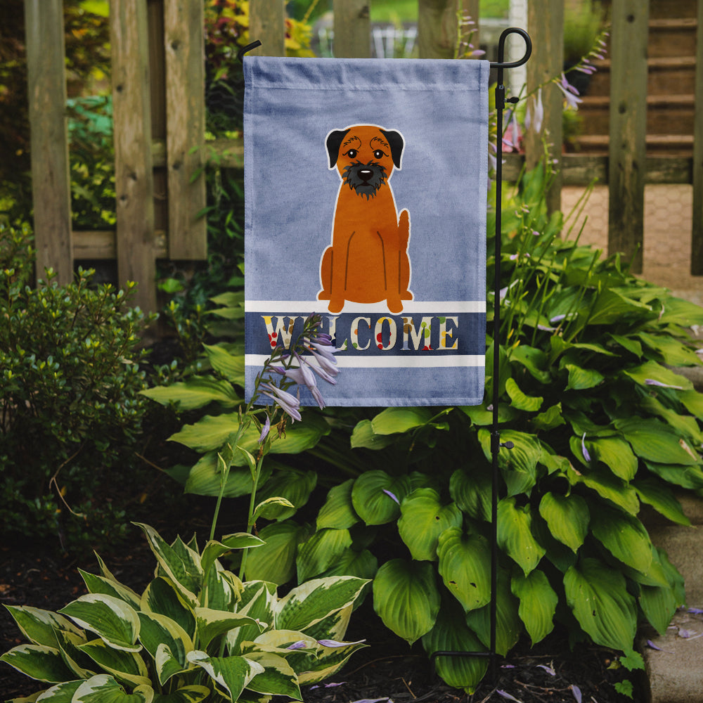 Border Terrier Welcome Flag Garden Size BB5620GF  the-store.com.
