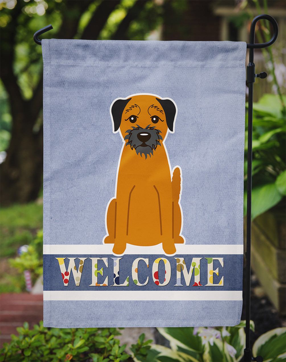 Border Terrier Welcome Flag Garden Size BB5620GF
