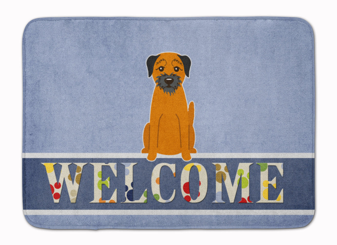 Border Terrier Welcome Machine Washable Memory Foam Mat BB5620RUG - the-store.com