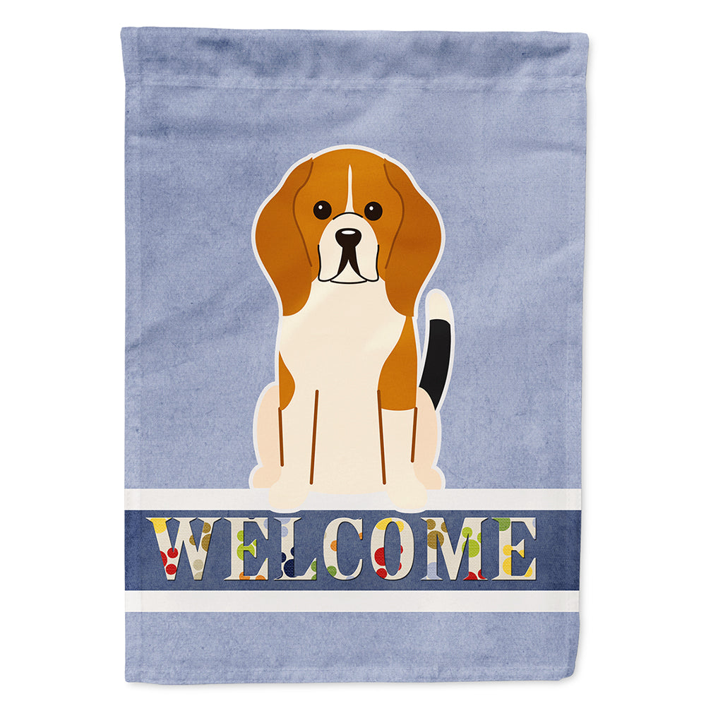Beagle Tricolor Welcome Flag Canvas House Size BB5621CHF