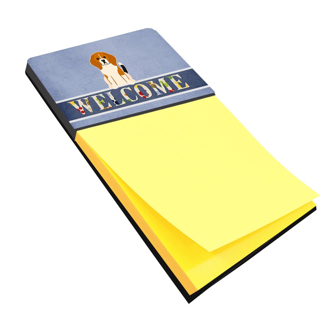 Beagle Tricolor Welcome Sticky Note Holder BB5621SN by Caroline&#39;s Treasures