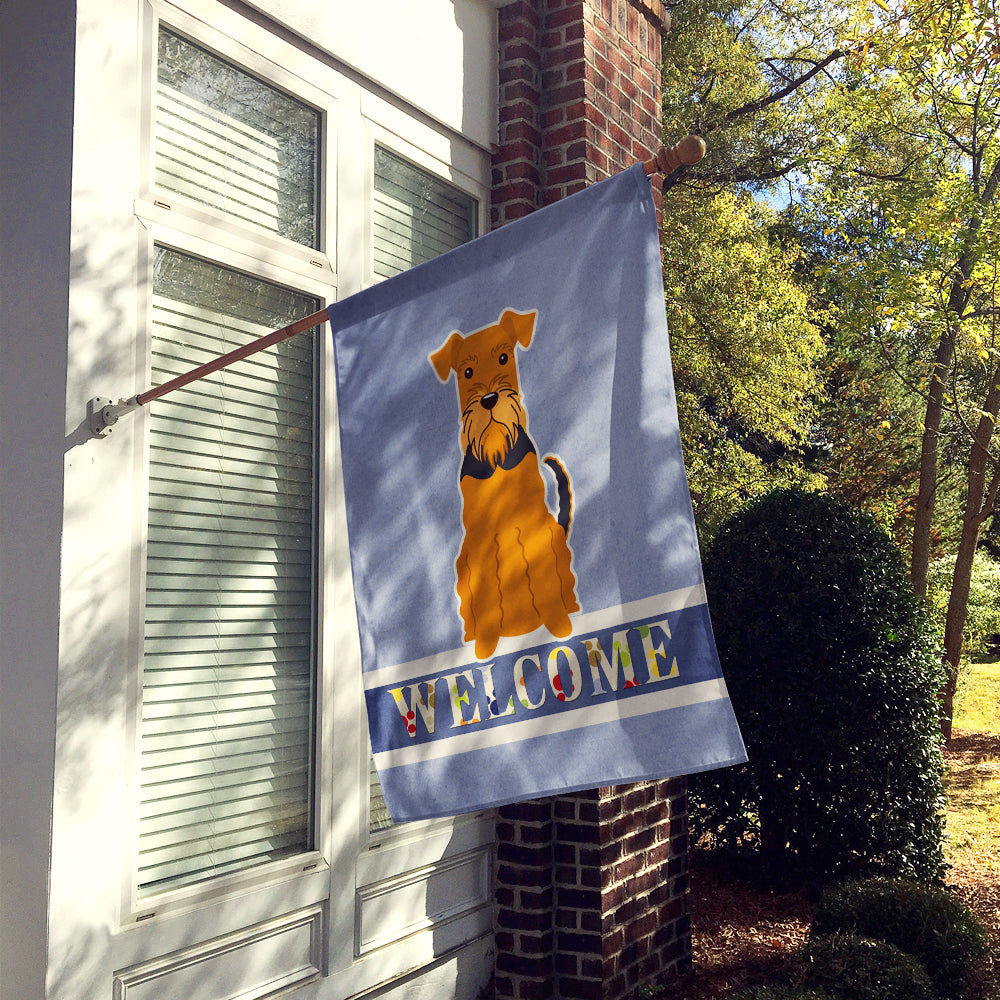 Airedale Welcome Flag Canvas House Size BB5622CHF  the-store.com.