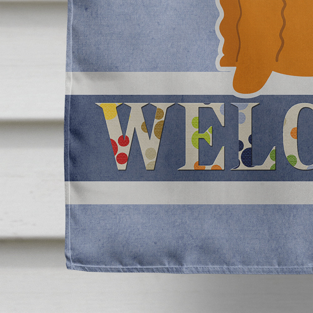 Airedale Welcome Flag Canvas House Size BB5622CHF