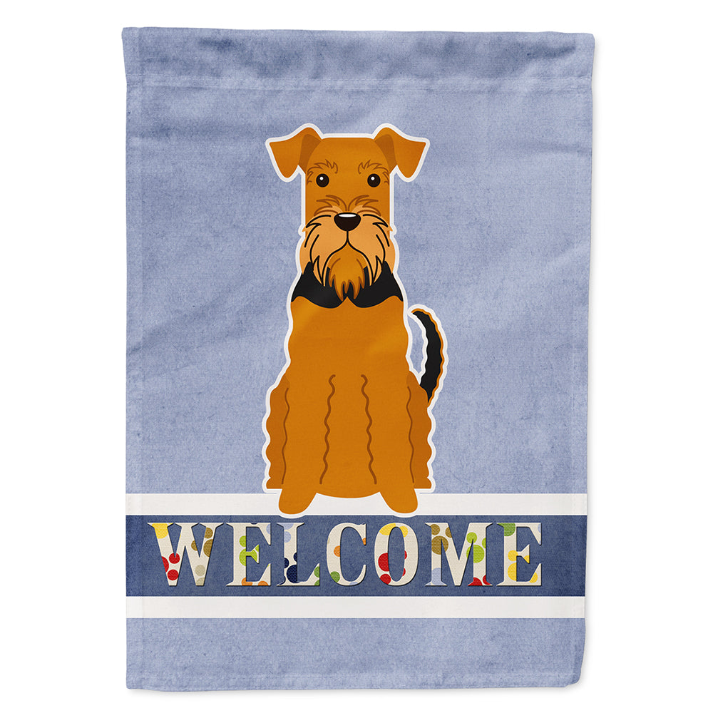 Airedale Welcome Flag Canvas House Size BB5622CHF  the-store.com.
