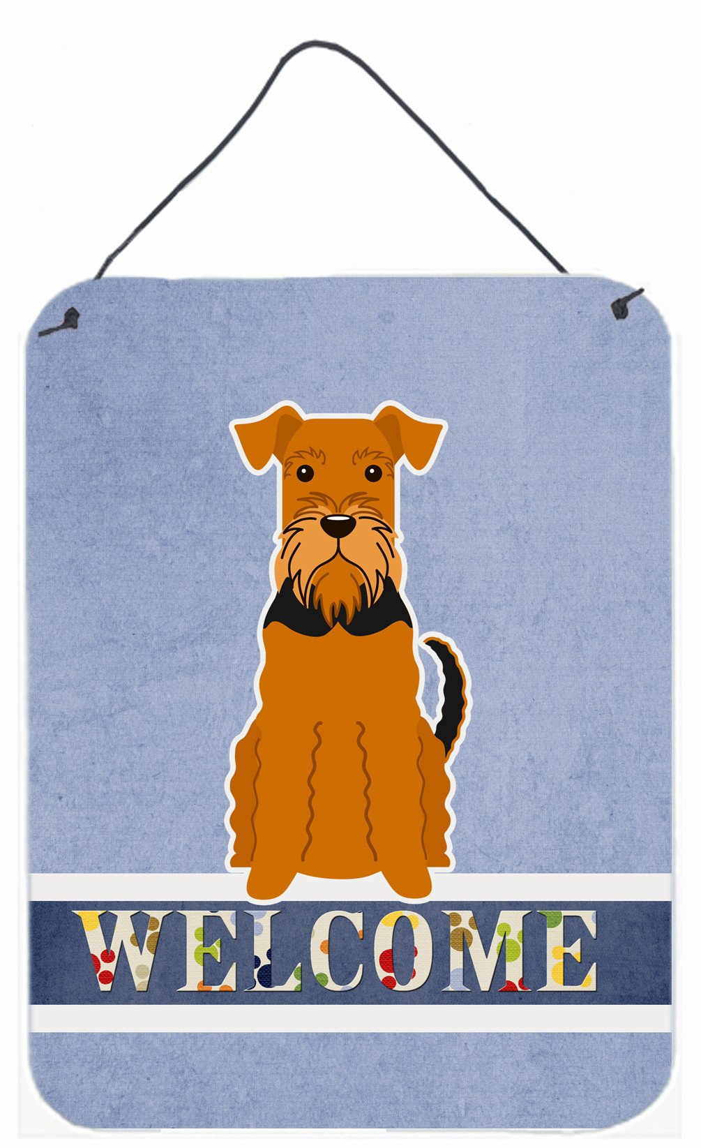 Airedale Welcome Wall or Door Hanging Prints BB5622DS1216 by Caroline&#39;s Treasures