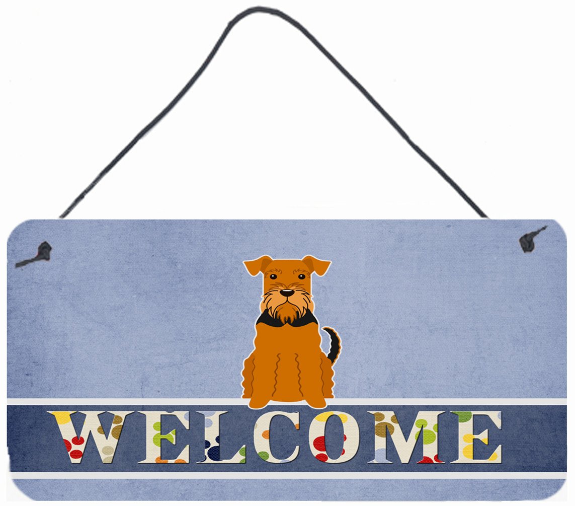 Airedale Welcome Wall or Door Hanging Prints BB5622DS812 by Caroline's Treasures