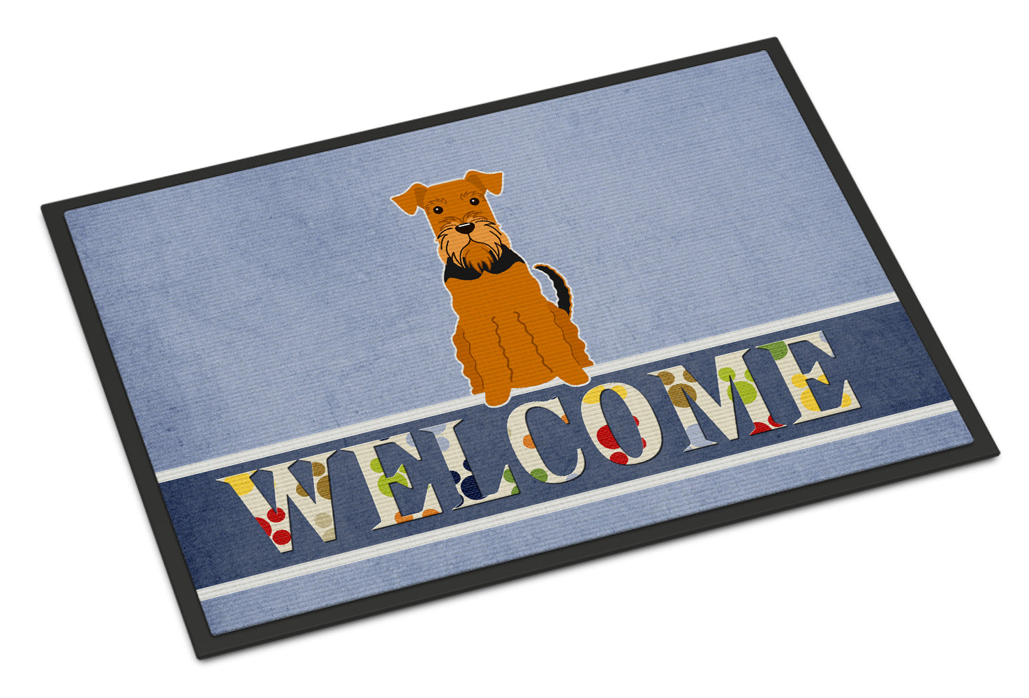 Airedale Welcome Indoor or Outdoor Mat 18x27 BB5622MAT - the-store.com