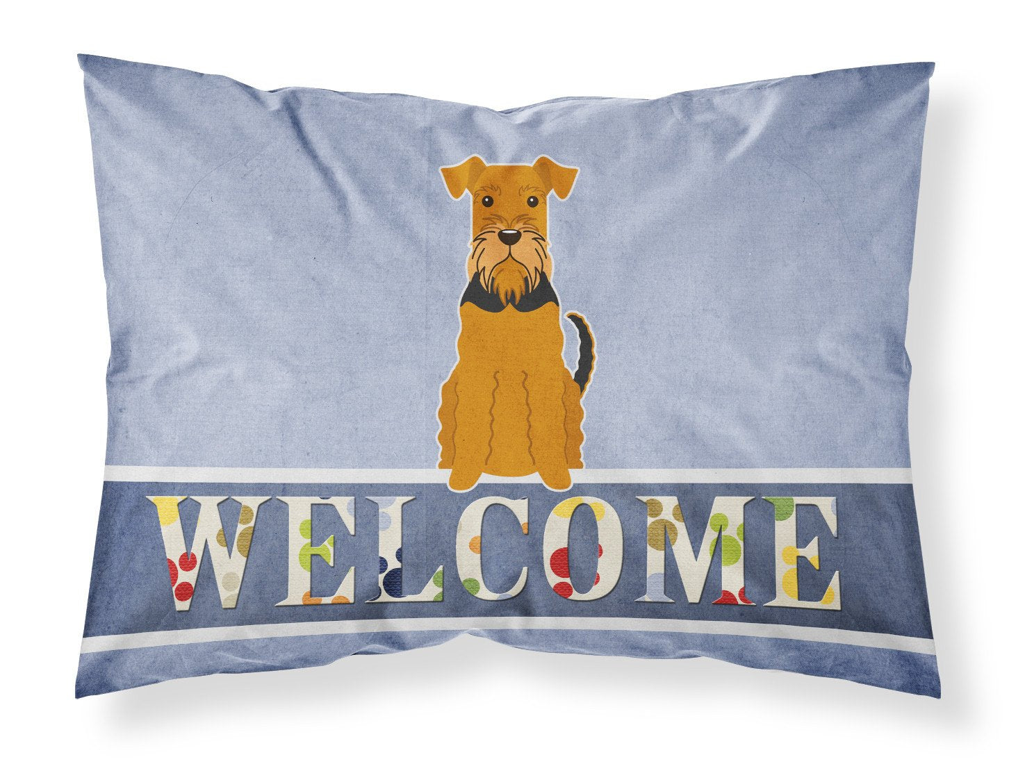 Airedale Welcome Fabric Standard Pillowcase BB5622PILLOWCASE by Caroline's Treasures