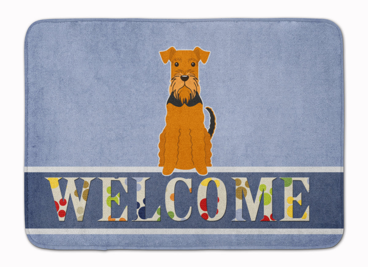 Airedale Welcome Machine Washable Memory Foam Mat BB5622RUG - the-store.com