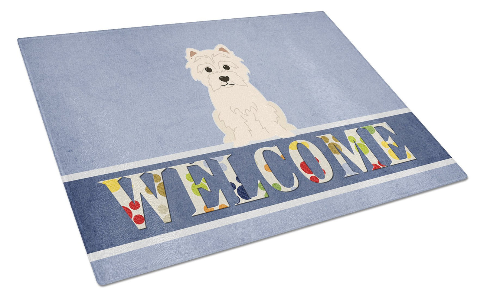 Westie Welcome Glass Cutting Board Large BB5623LCB by Caroline's Treasures