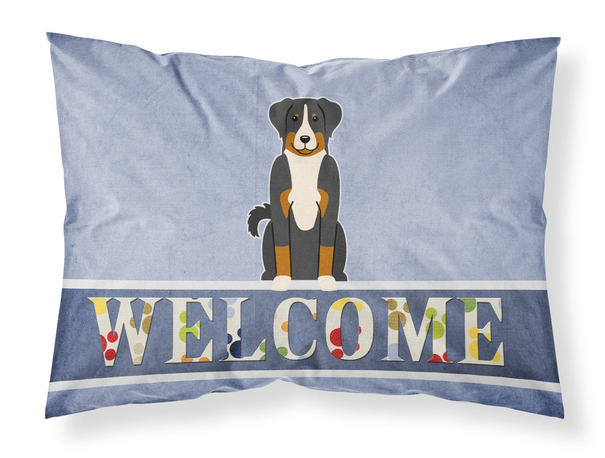 Appenzeller Sennenhund Welcome Fabric Standard Pillowcase BB5624PILLOWCASE by Caroline&#39;s Treasures
