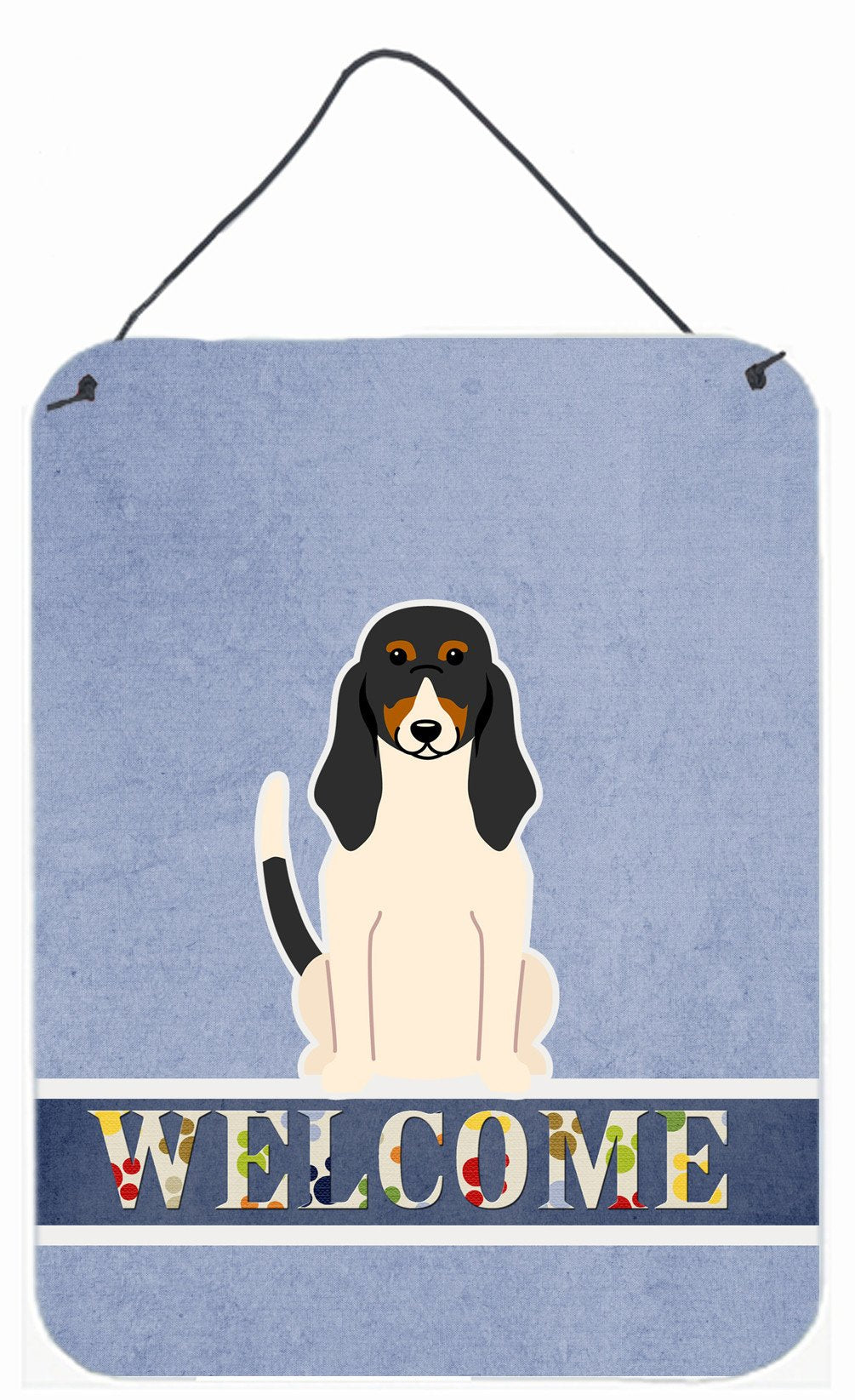 Swiss Hound Welcome Wall or Door Hanging Prints BB5625DS1216 by Caroline's Treasures