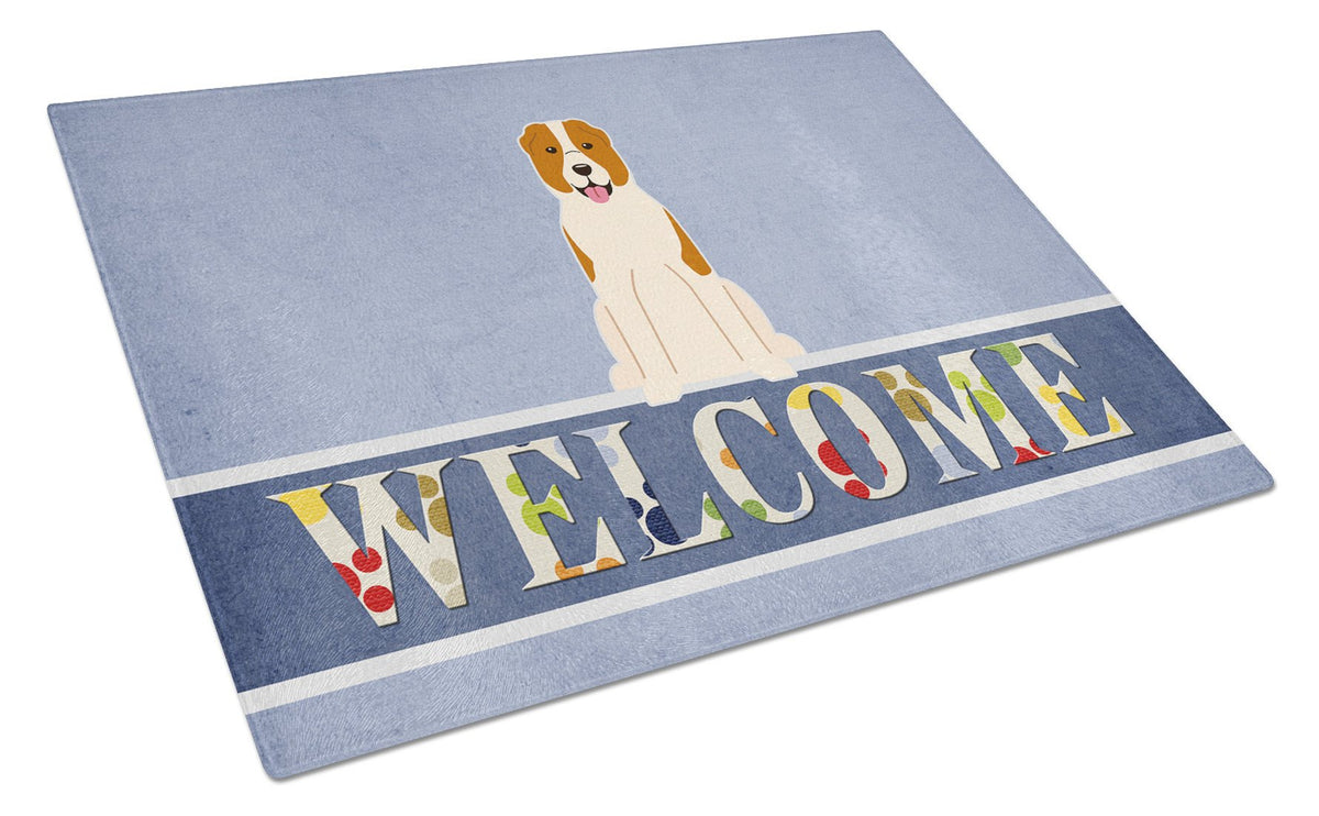 Central Asian Shepherd Dog Welcome Glass Cutting Board Large BB5630LCB by Caroline&#39;s Treasures