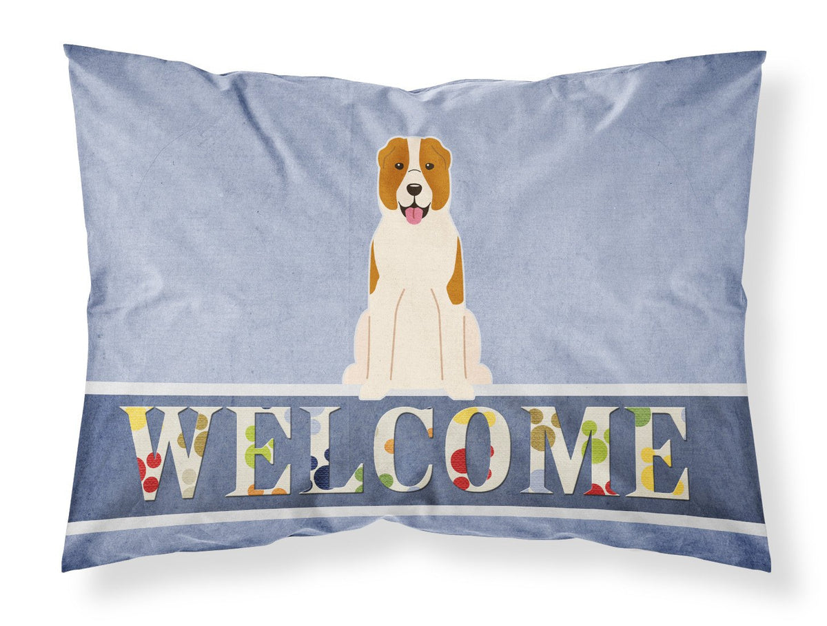 Central Asian Shepherd Dog Welcome Fabric Standard Pillowcase BB5630PILLOWCASE by Caroline&#39;s Treasures