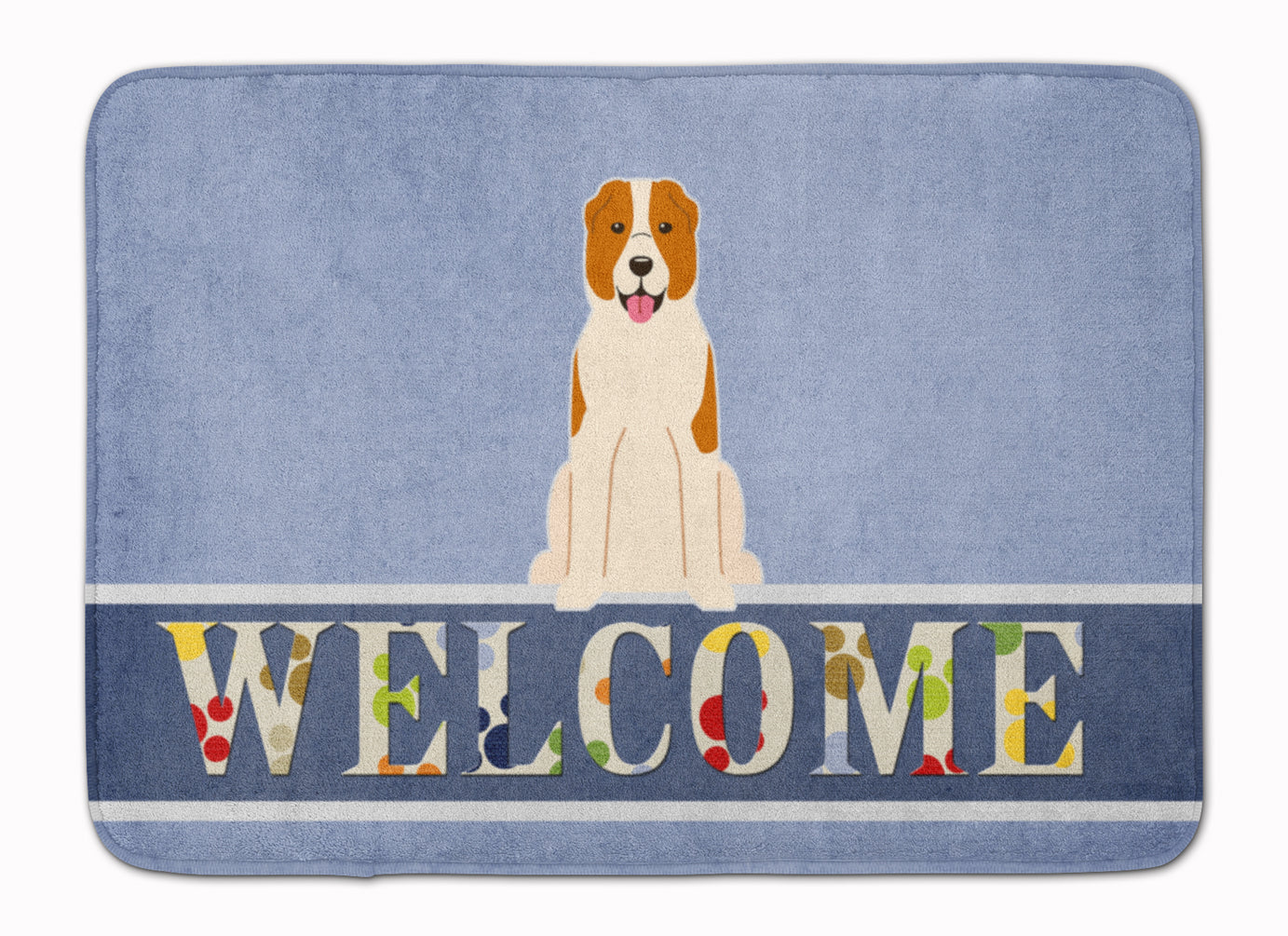 Central Asian Shepherd Dog Welcome Machine Washable Memory Foam Mat BB5630RUG - the-store.com