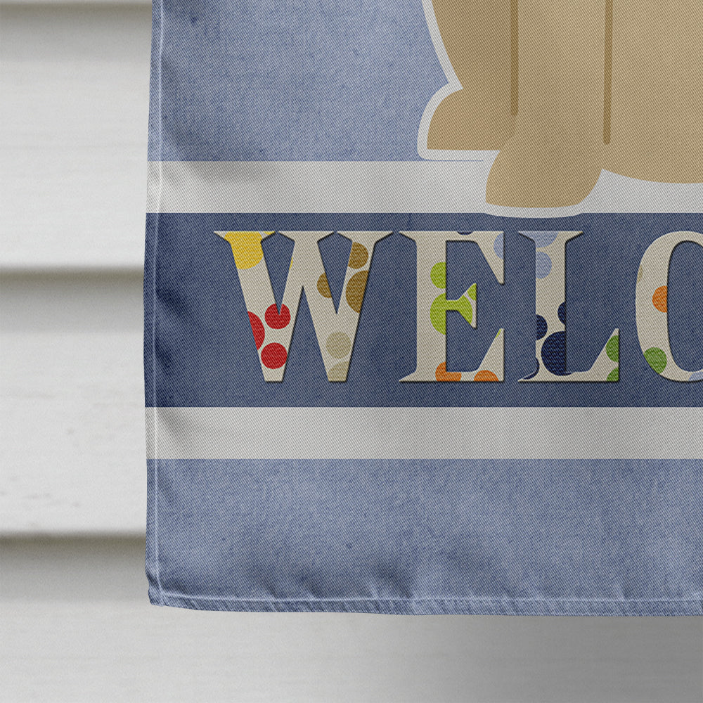 Yellow Labrador Welcome Flag Canvas House Size BB5636CHF