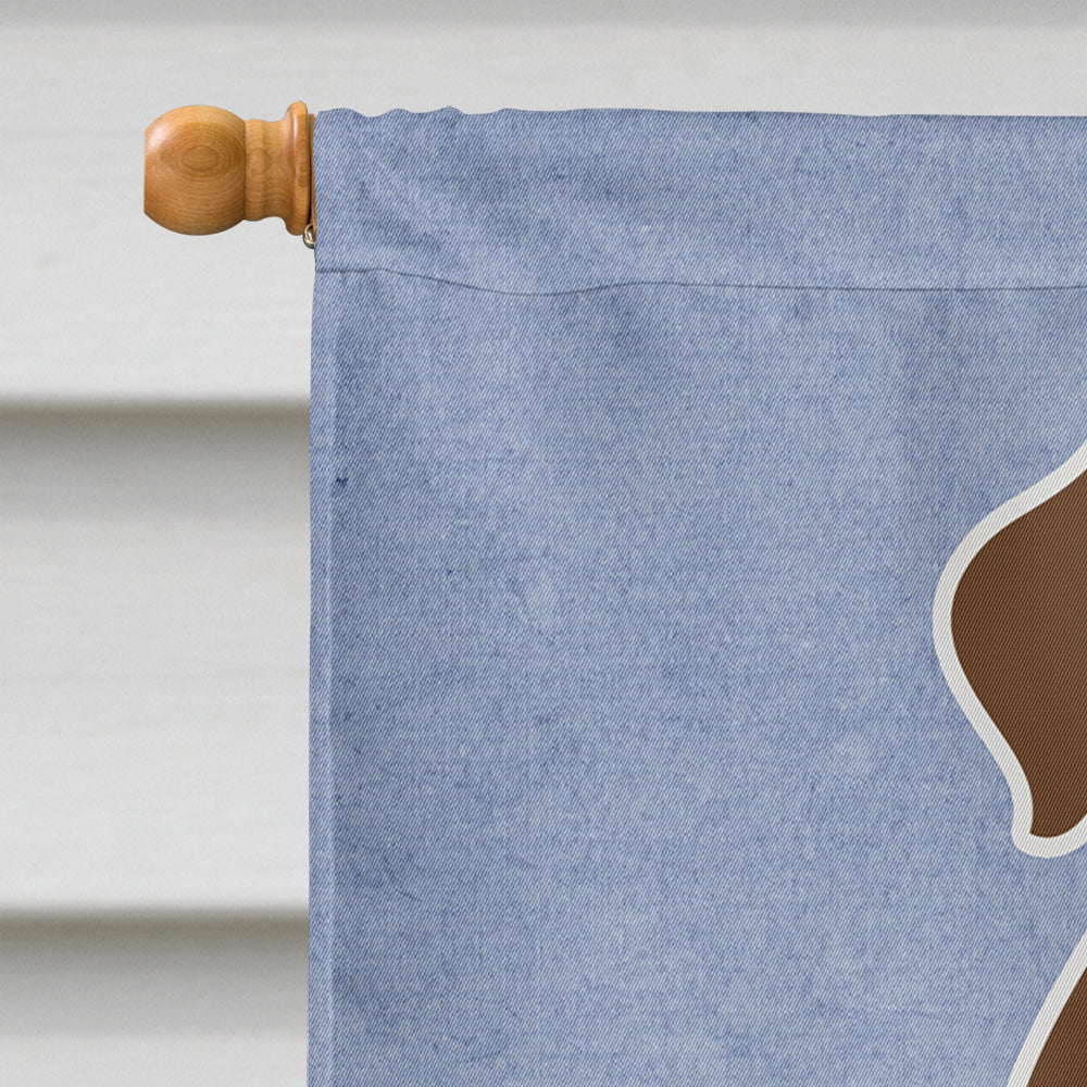 Chocolate Labrador Welcome Flag Canvas House Size BB5637CHF