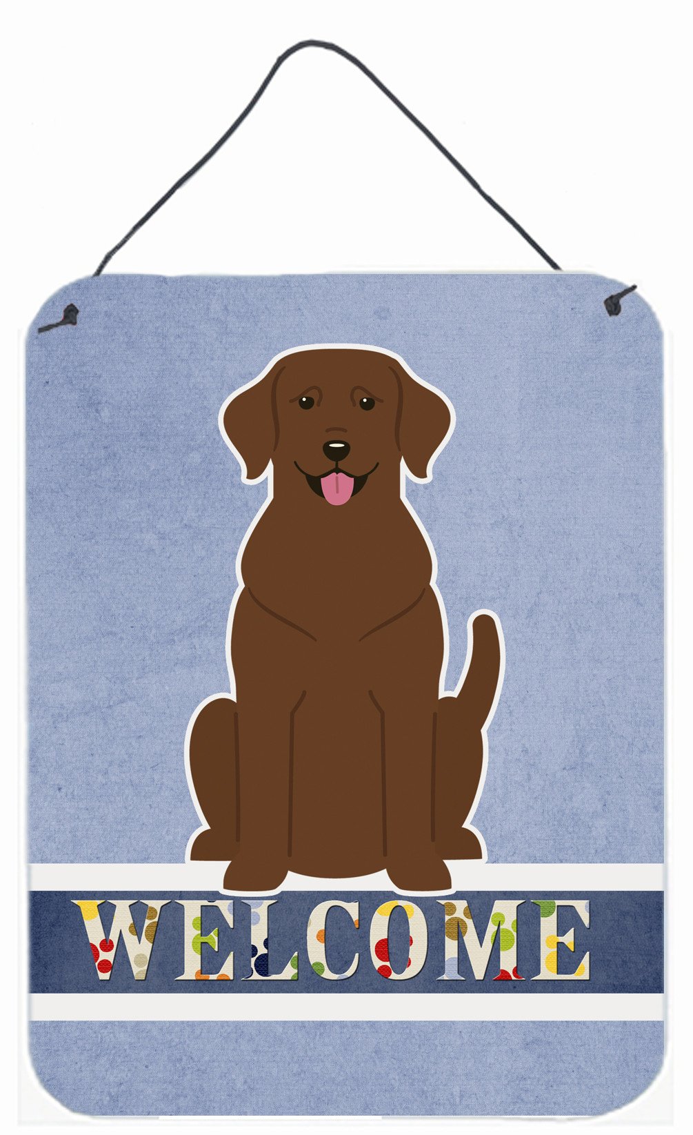 Chocolate Labrador Welcome Wall or Door Hanging Prints BB5637DS1216 by Caroline's Treasures