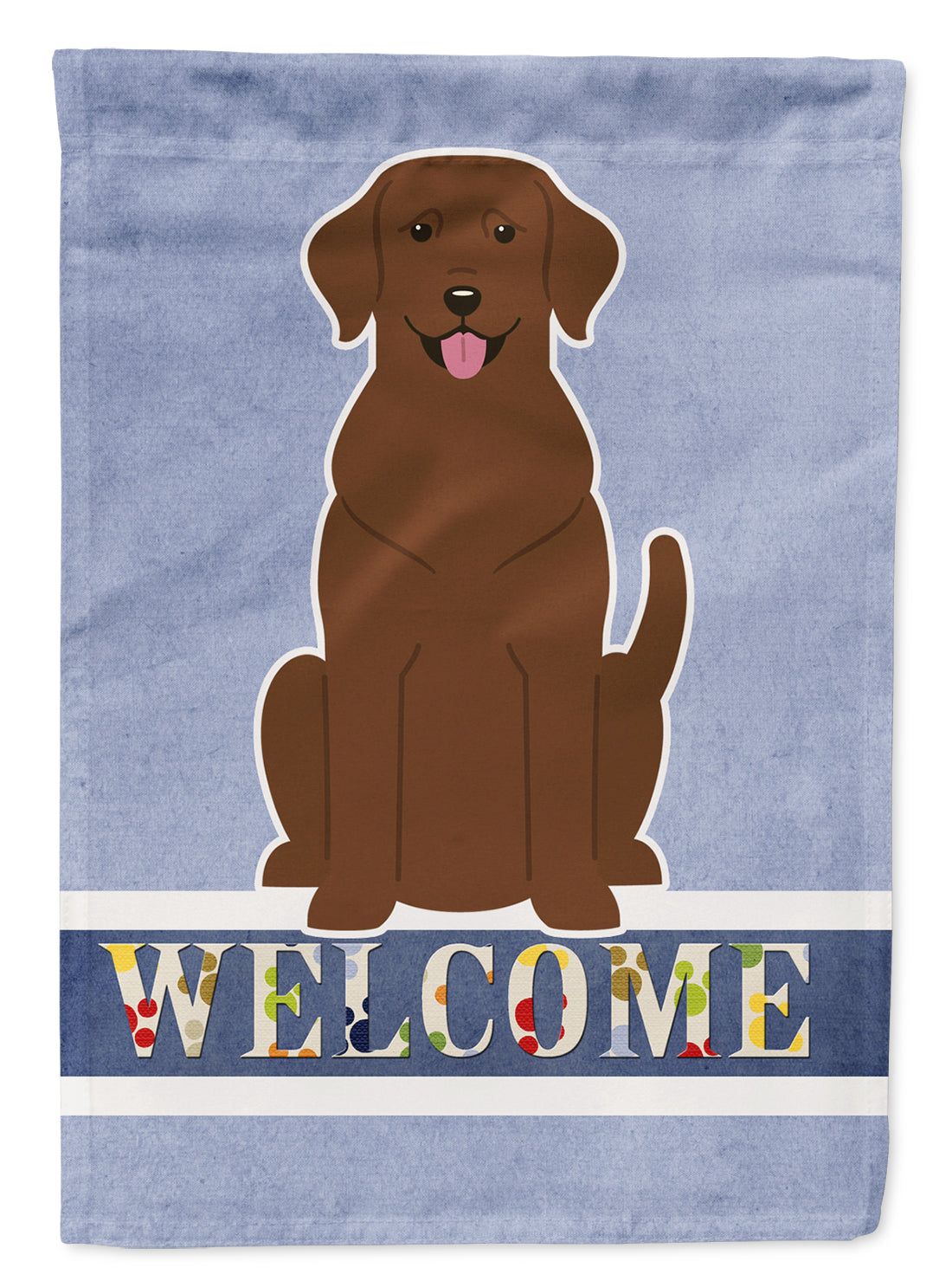 Chocolate Labrador Welcome Flag Garden Size BB5637GF