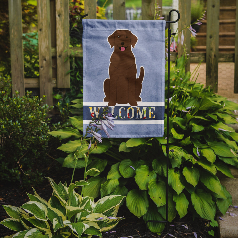 Chocolate Labrador Welcome Flag Garden Size BB5637GF
