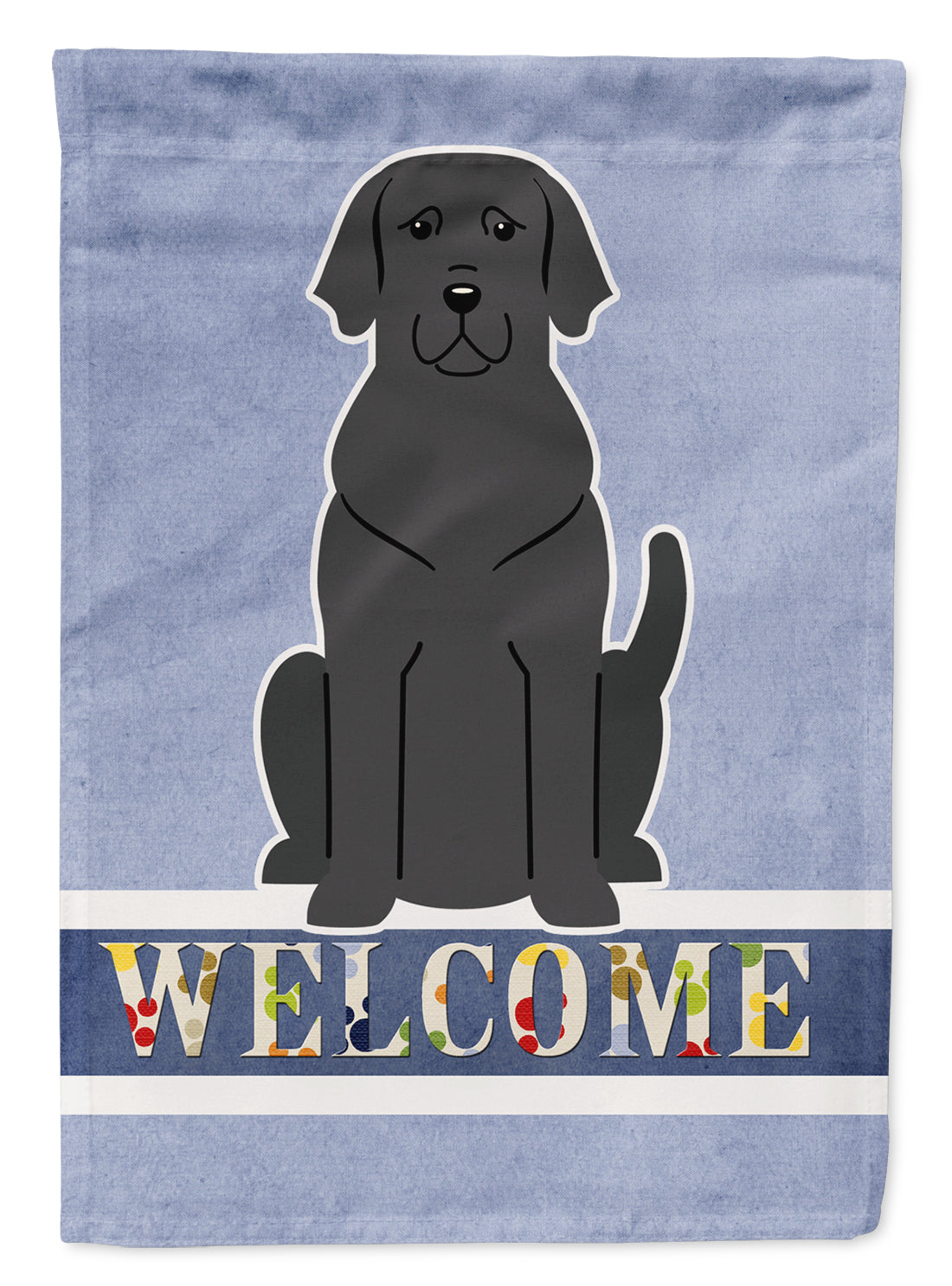 Black Labrador Welcome Flag Canvas House Size BB5638CHF