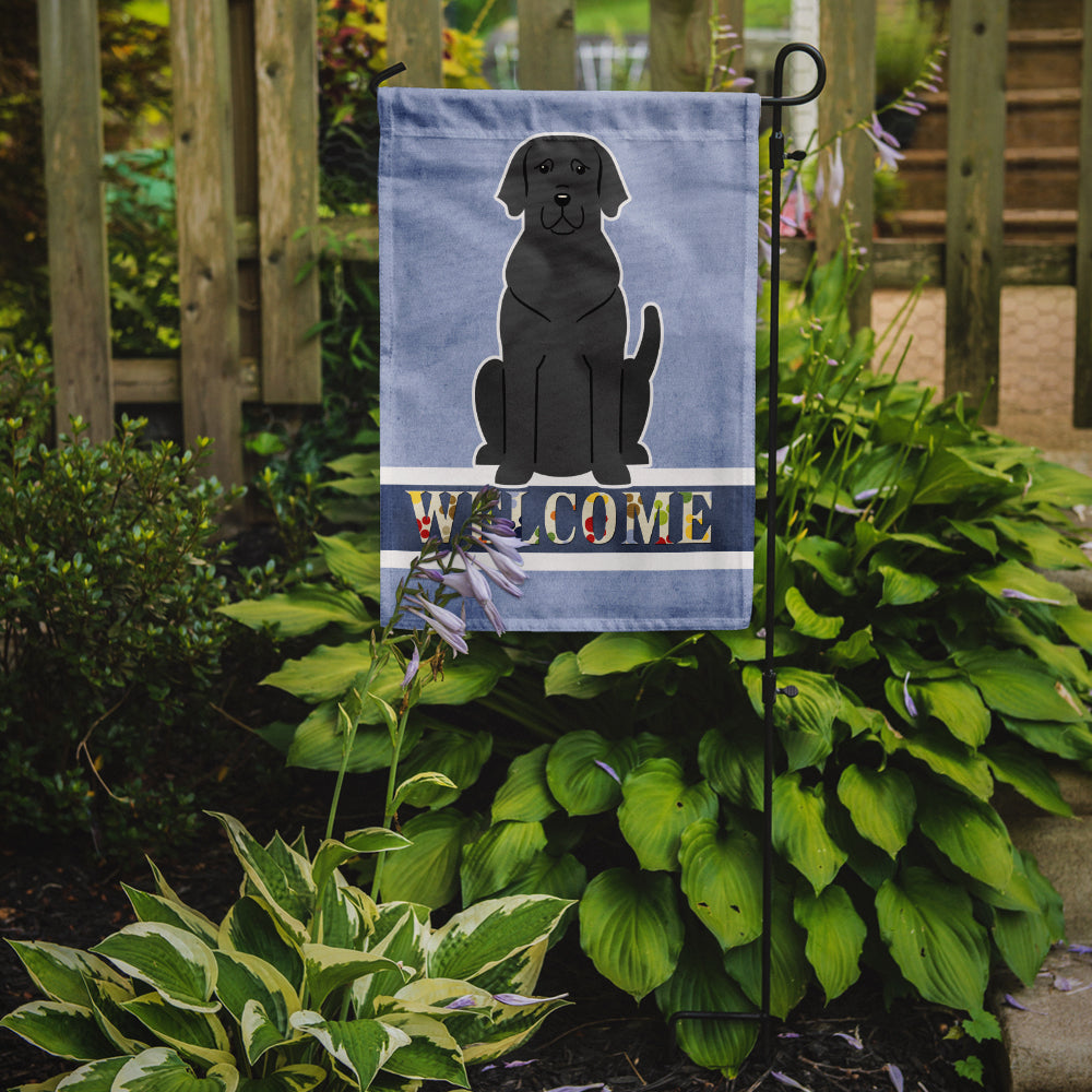 Caroline's Treasures Black Labrador Welcome Garden Flag - Outdoor Decorative Yard Flag BB5638GF