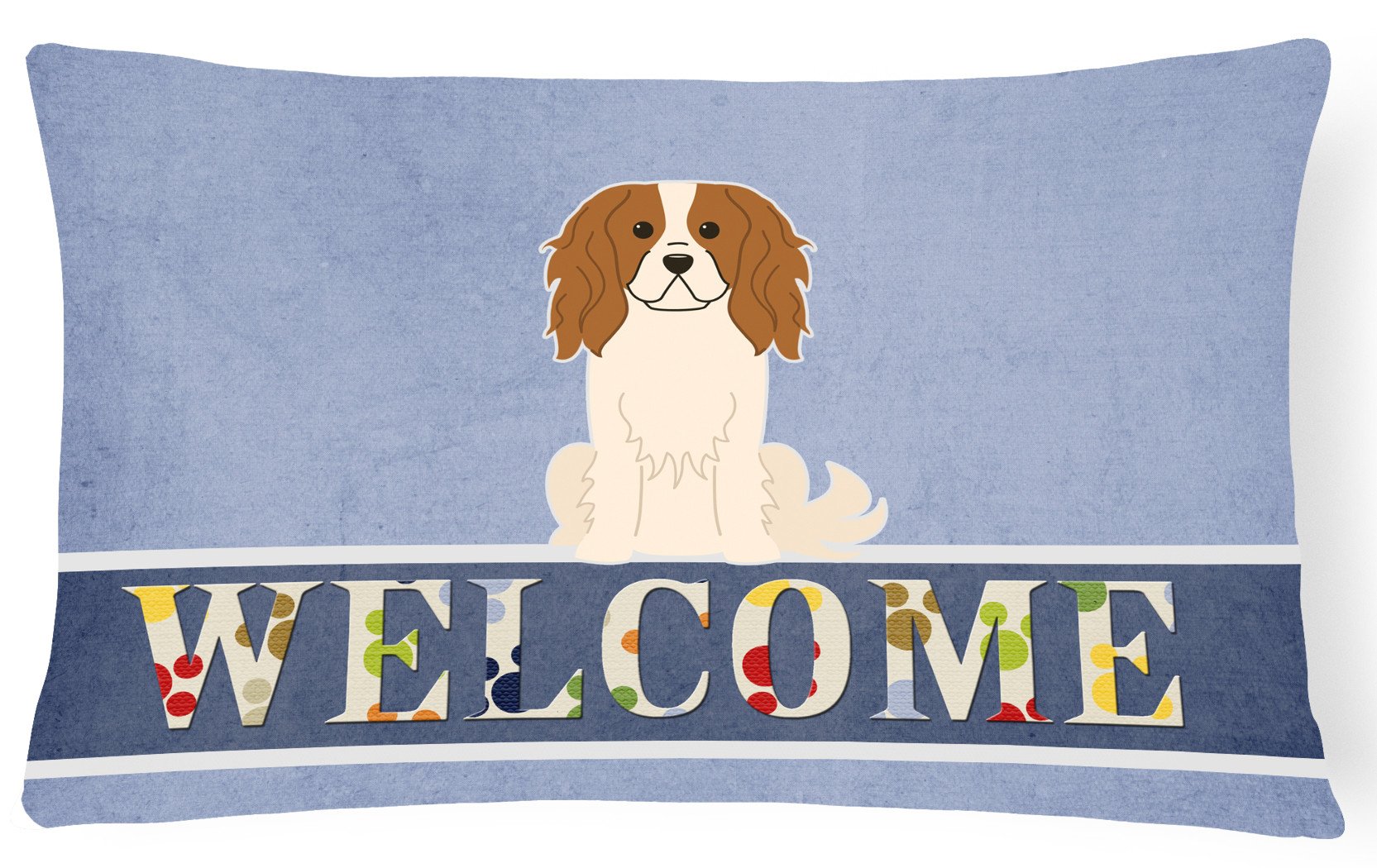 Cavalier Spaniel Welcome Canvas Fabric Decorative Pillow BB5639PW1216 by Caroline's Treasures