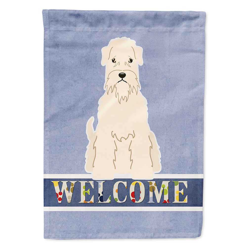 Soft Coated Wheaten Terrier Welcome Flag Canvas House Size BB5642CHF